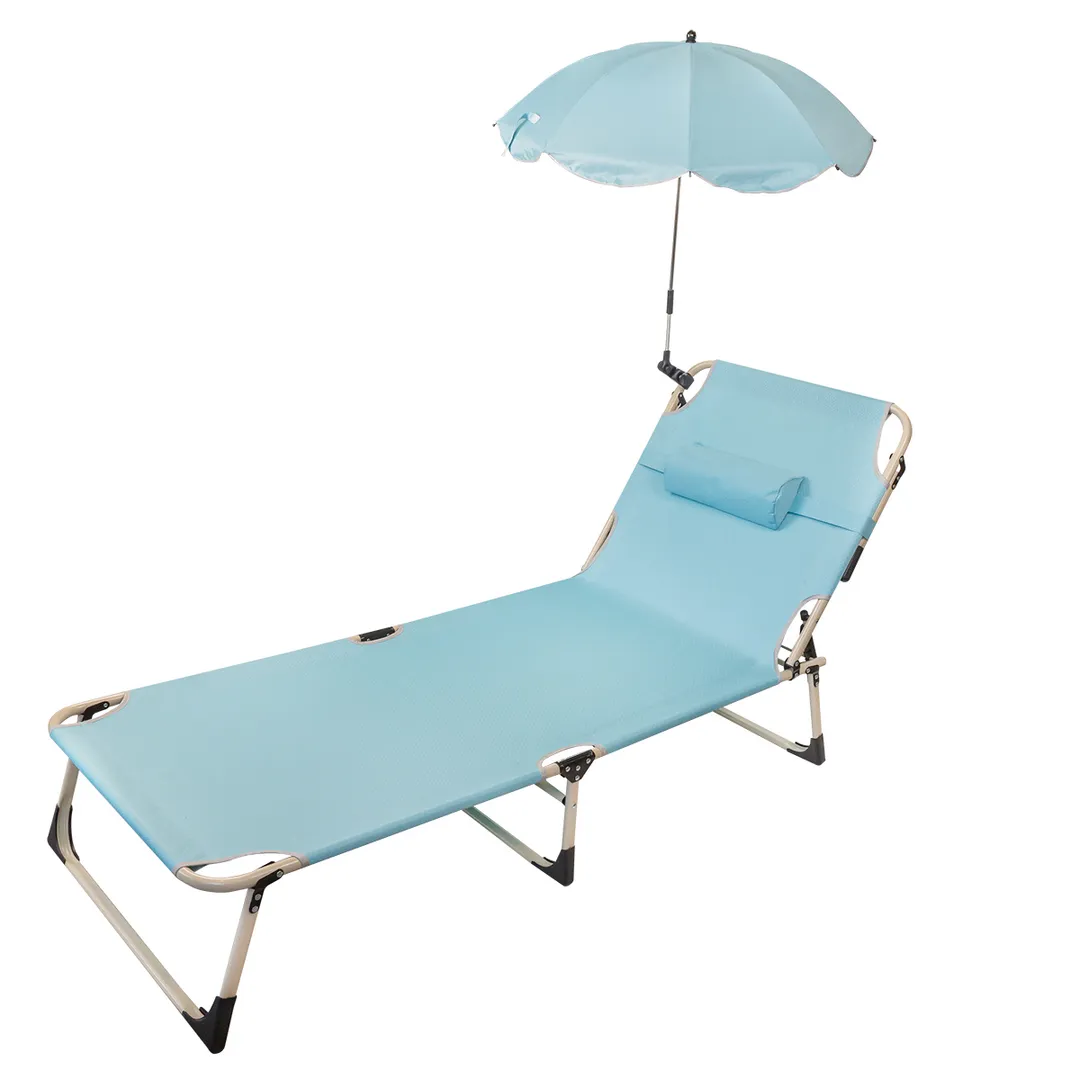 Шезлонг с зонтиком WMC TOOLS WMC-FG-HY-8007Z Blue