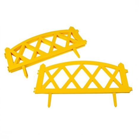 Забор декоративный "MODERN" №4, длина общ. 3 м, выс. 0,35 м, желтый (компл. 5 шт.) Гарденпласт 50213