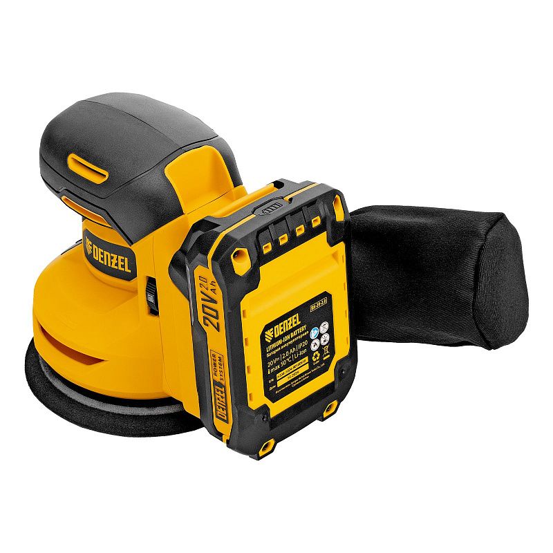 Машина шлифовальная эксцентриковая аккумуляторная CROSH-20-125, Li-Ion, 20 В Denzel 28901