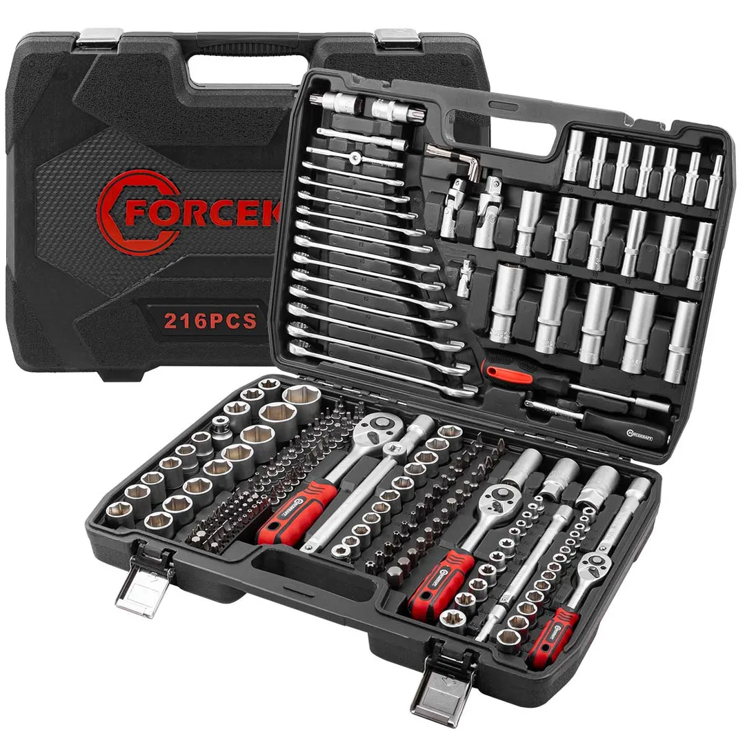 Набор инструментов 216 пр 1/4''&3/8''&1/2'' 6-гр ForceKraft FK-38841-8