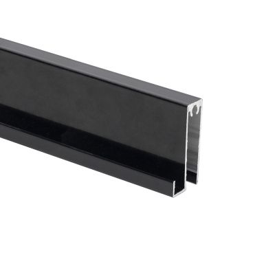 Профиль алюминиевый SENATOR черный глянец горизонт нижн. L-6000 мм для узкой сис-мы АЛЮТЕХ 79423