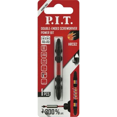 Бита двусторонняя PH2-PH2x65 мм PIT ASDR03-065A