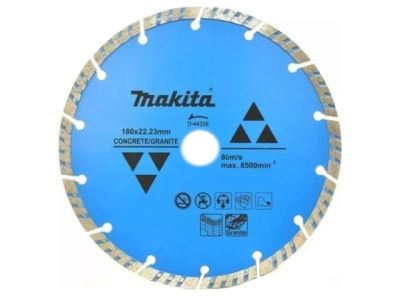 Алмазный круг 180х22,23 мм по бетону сегмент. Турбо MAKITA (сухая резка)