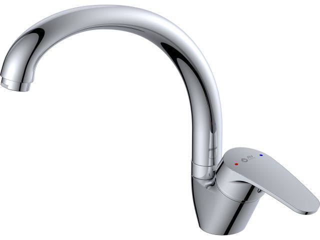 Смеситель для кухни, Lt D40, серия ROM, высота излива - 192 мм, длина излива - 194 мм излив поворотный, G-образный. AV Engineering AVROM4-A109-559