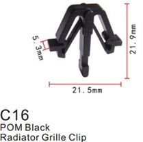 Клипса для крепления внутренней обшивки а/м Тойота пластиковая, 100 шт Forsage C0016(Toyota)