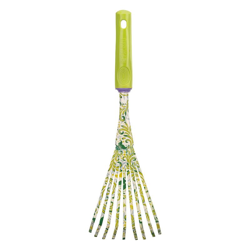 Грабли веерные 9 - зубые, 75 х 385 мм, стальные, пластиковая рукоятка, Flower Green, Palisad 62042