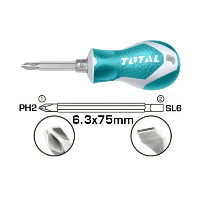 Отвертка переставная PH2/SL6 TOTAL THT250216
