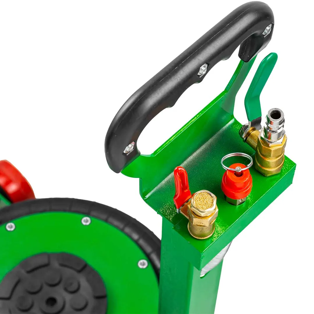 Домкрат подкатной пневматический 3 т, 4-8bar,, 135-400 мм, 3 подушки, Ø250 мм RockForce RF-TRA1812