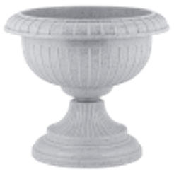 Вазон на ножке большой D 395 мм, светлый камень Пластик Репаблик IG145110025