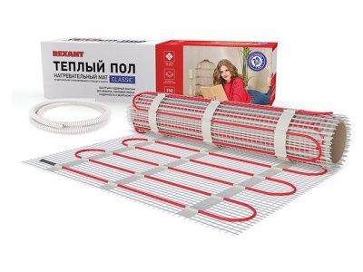 Теплый пол, нагрев. мат Classic RNX -6,0-900, 6,0м2, 0,5х12,0м, 900Вт REXANT 51-0510-2