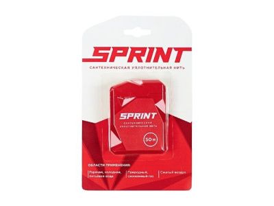 Нить для герметизации резьбовых соединений Sprint 50 м бокс СантехМастер 61011