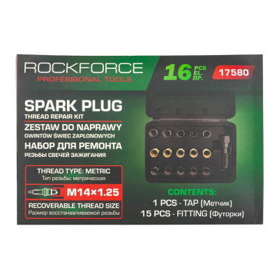 Набор метчиков и плашек 16 пр RockForce RF-17580