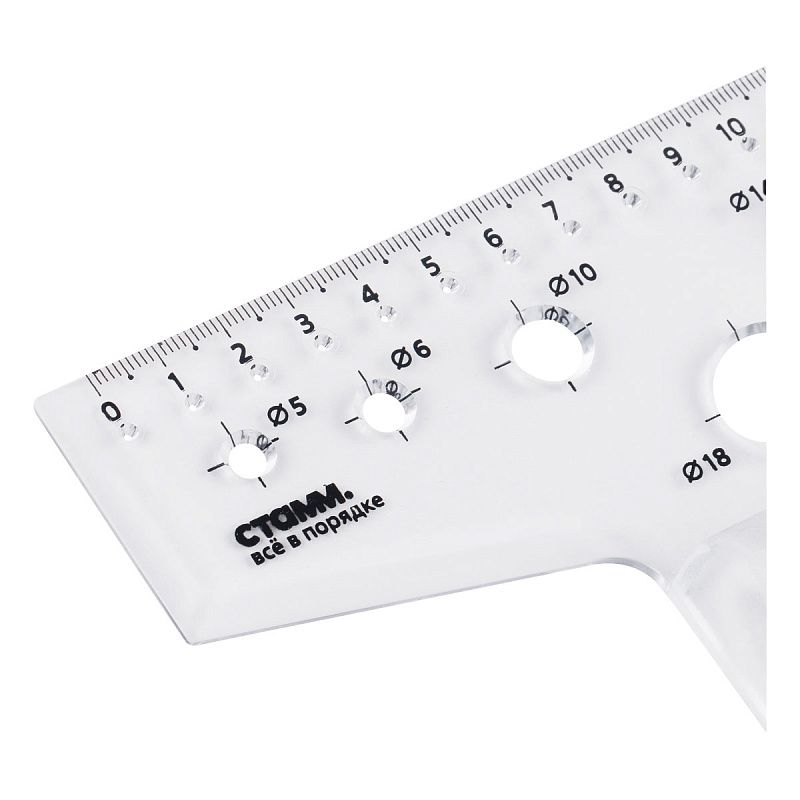 Линейка "Рейсшина", 30 см, прозрачный