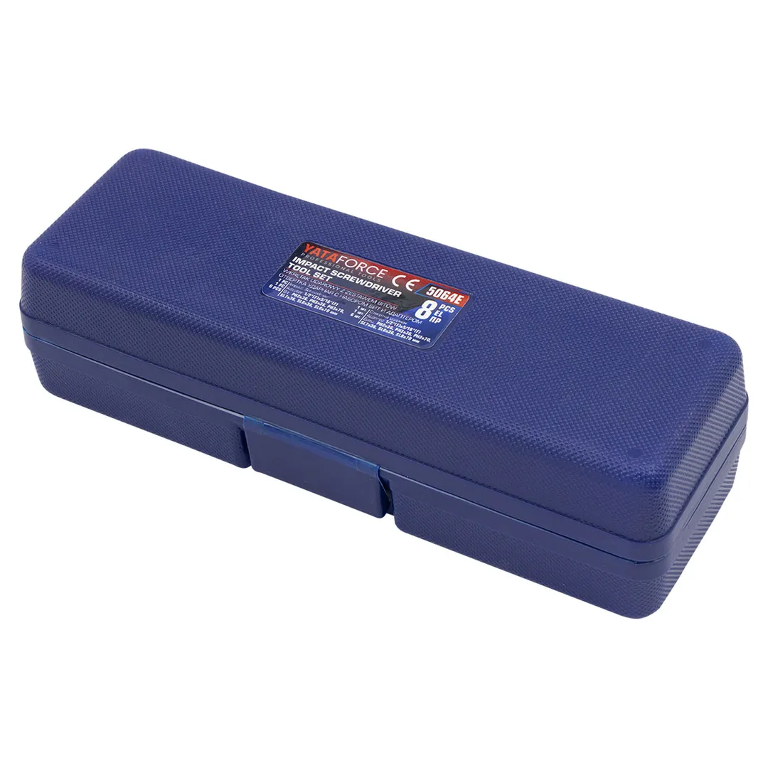 Отвертка ударная с набором бит PH, SL и адаптером 8 пр YATAFORCE YF-5064E