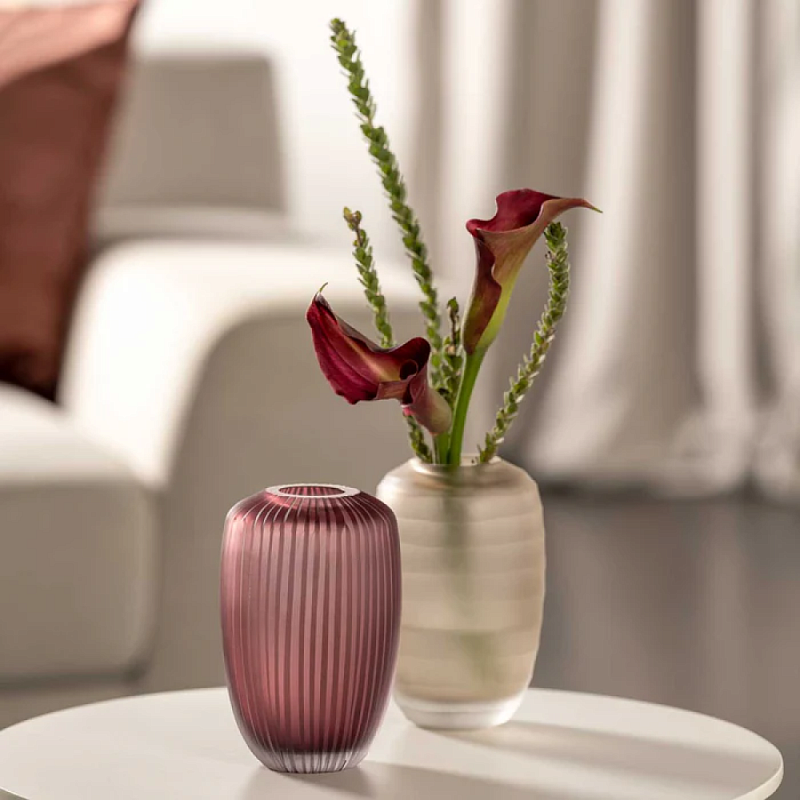 Ваза "BELLAGIO", стекло, 16 см, розовый