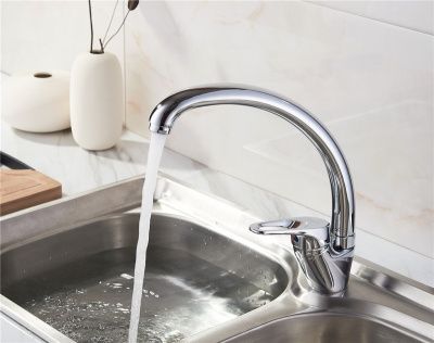 Смеситель для кухни, латунь, хром Ledeme L4113