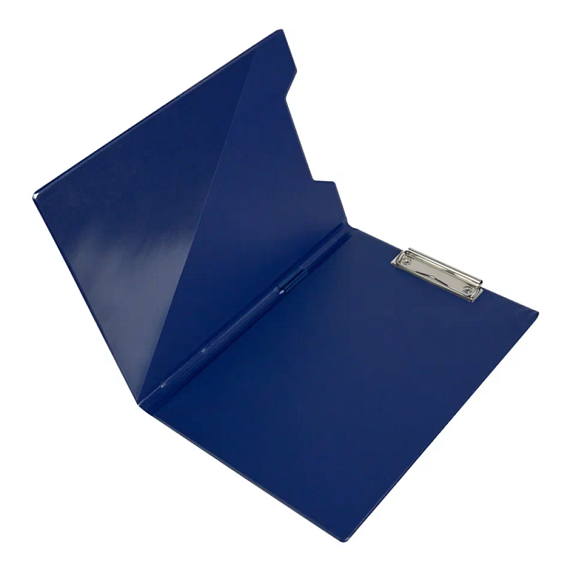 Планшет открывающийся с зажимом, A4, винил, синий