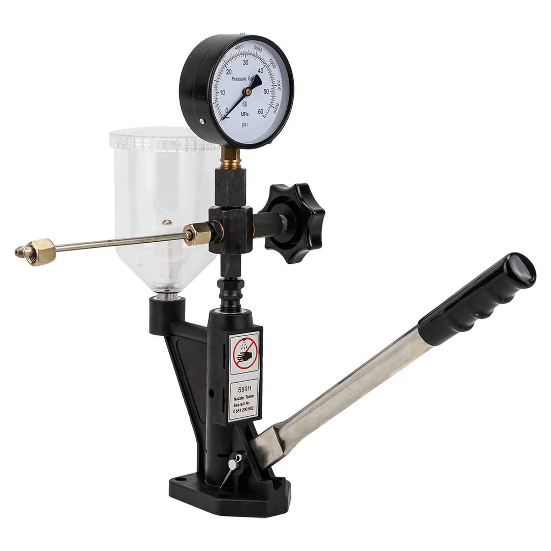 Стенд для проверки дизельных форсунок с манометром и резьбовыми адаптерами-переходниками YATAFORCE YF-905G13