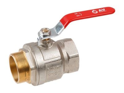 Кран шаровый 2'' нар.-вн. ручка PN25 AV Engineering AVE091002