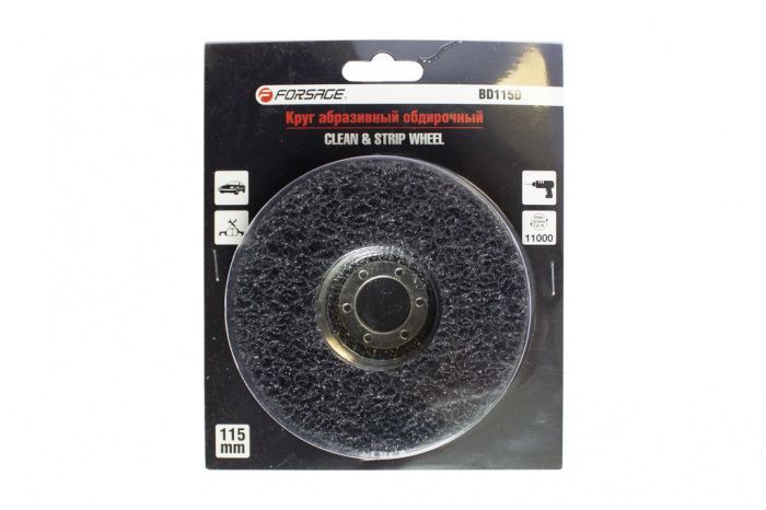 Круг абразивный зачистной 115х22.2 мм фиолетовый max об/мин 11000 Forsage F-BD115P