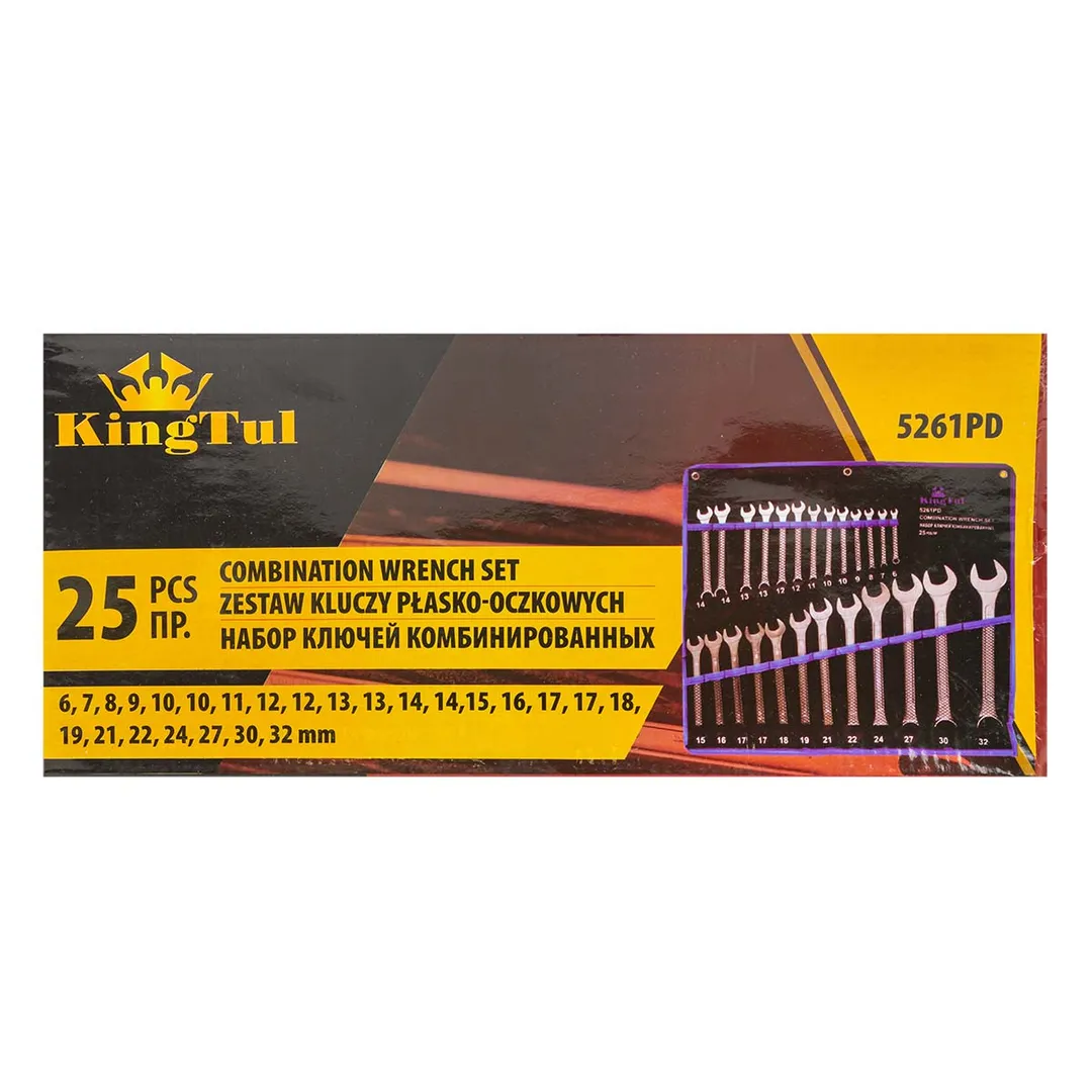 Набор ключей комбинированных 25 пр., 6-32 мм KINGTUL KT-5261PD