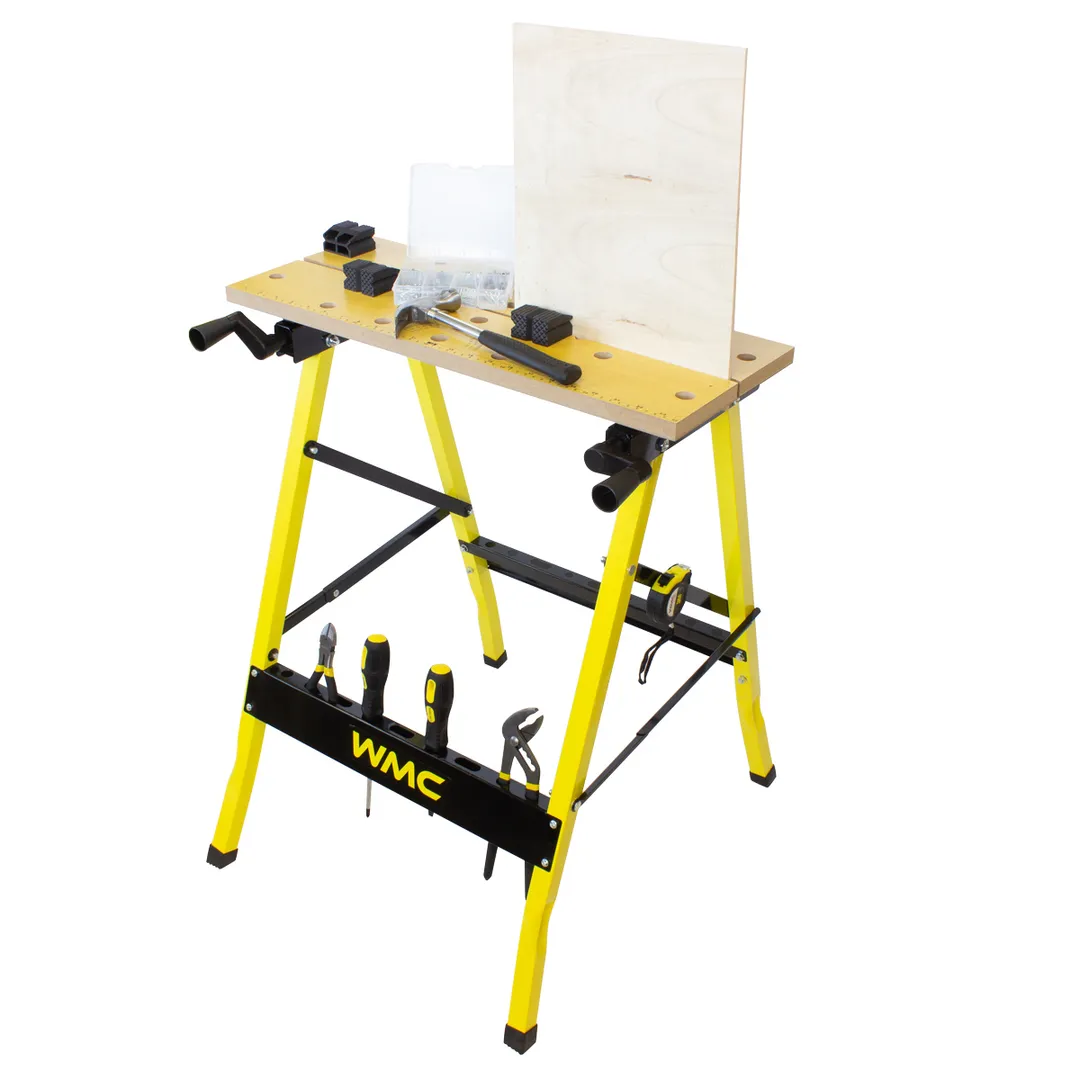 Верстак столярный металлический с разводной столешницей 605x635x785 мм, до 100 кг WMC TOOLS WMC-TG6101044