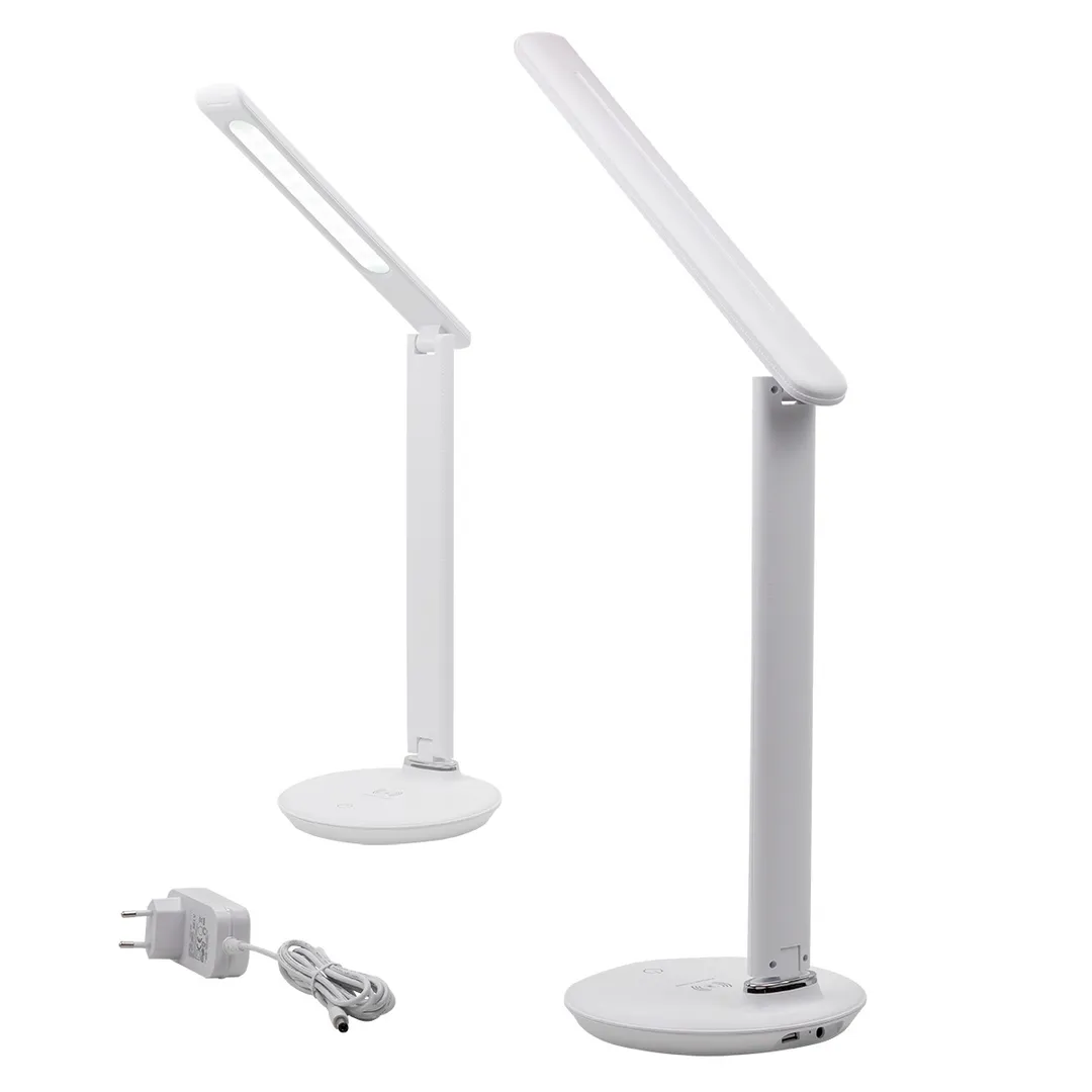 Светильник светодиодный настольный 220В, белый ForceKraft FK-DE1018-W