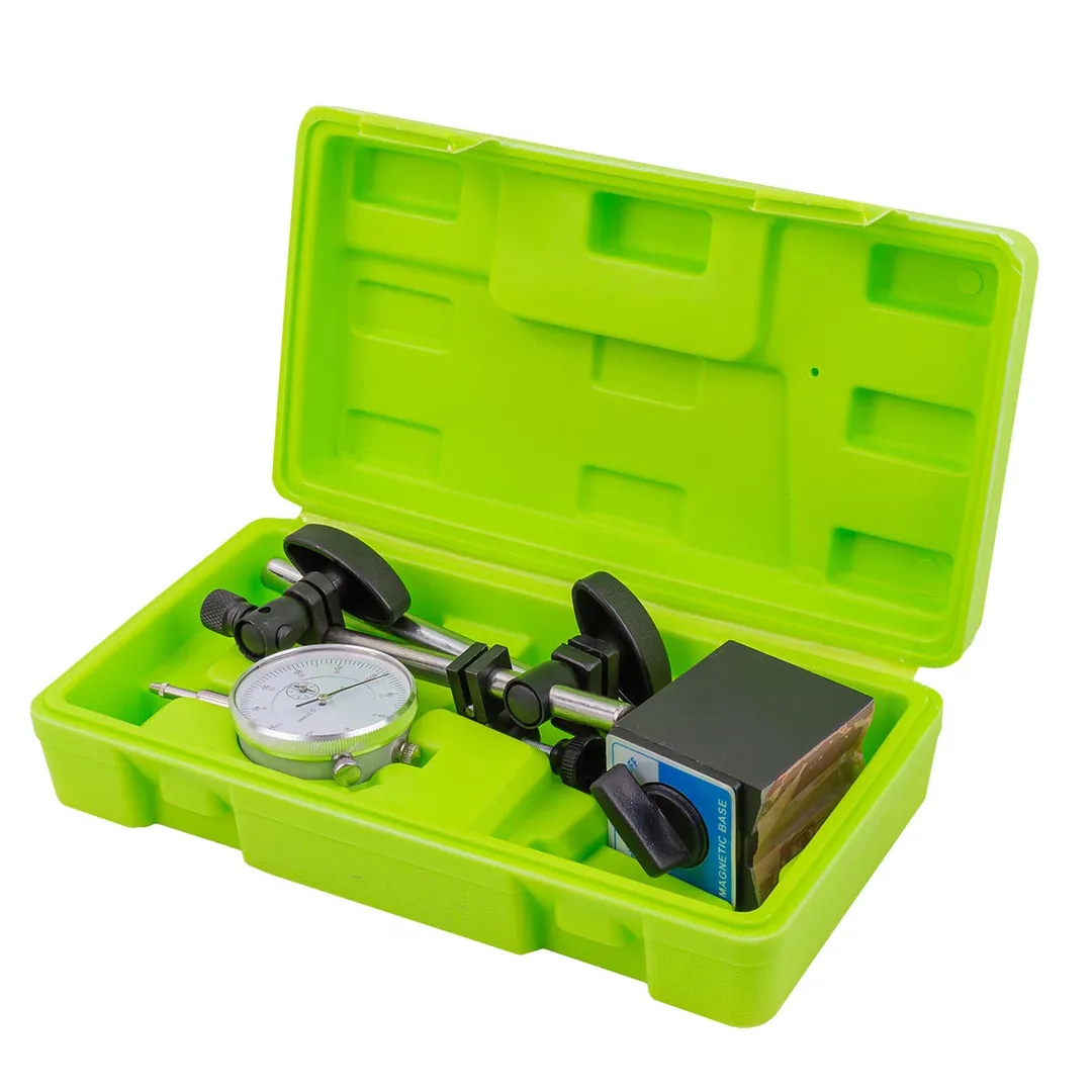 Индикатор часового типа с магнитной стойкой 0-10 мм, погрешность-0,01 мм, в пласт.кейсе ForsLine FL-01729