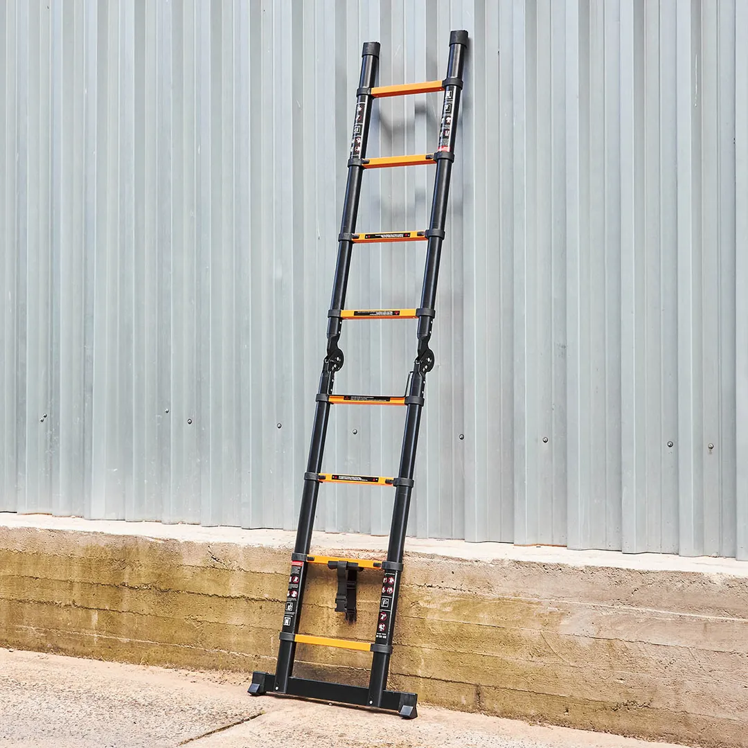 Лестница-стремянка телескопическая алюм. бытовая 1.3+1.3 м, 4+4 ступ. ISMA ISMA-UP130-M