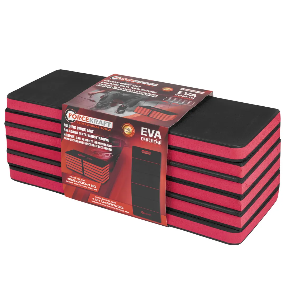 Коврик для ремонта автомобиля EVA 1210x455x30 мм, универсальный, маслобензостойкий ForceKraft FK-TRL8002-1B