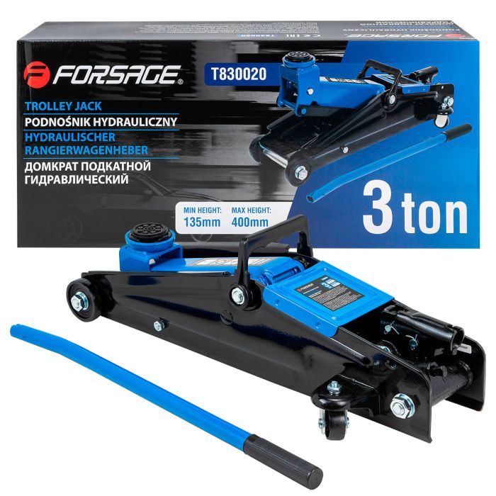 Домкрат подкатной гидравлический 3 т, 135-400mm Forsage F-T830020