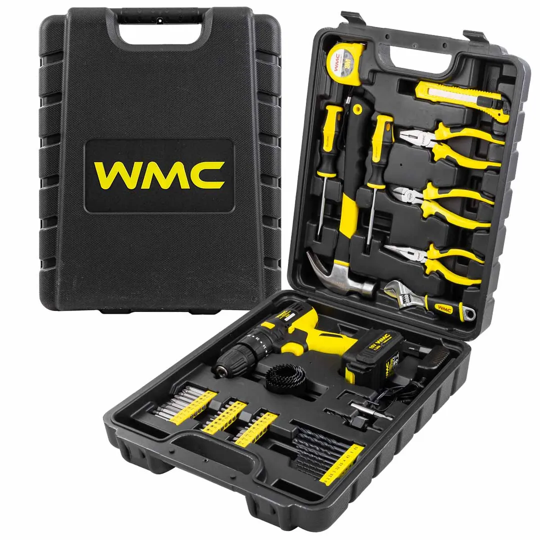 Аккумуляторный шуруповерт с набором инструментов 57 пр, 12V, 1.3Ah WMC TOOLS WMC-1057