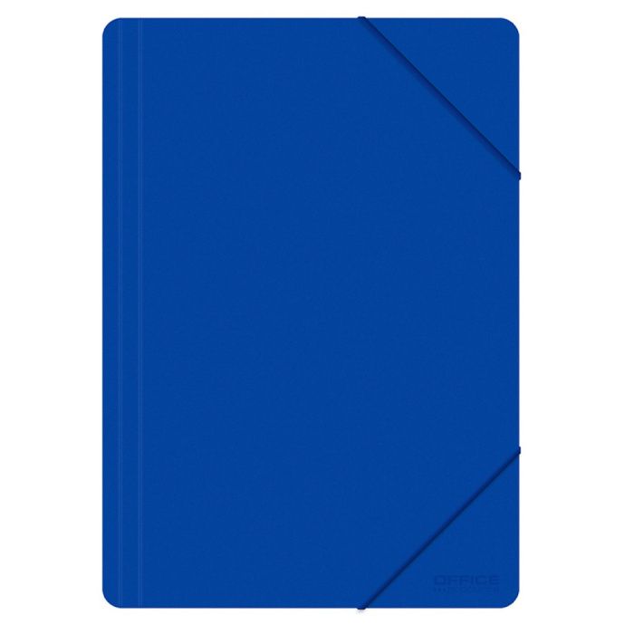 Папка на резинках "Office Products", A4, 15 мм, пластик, синий