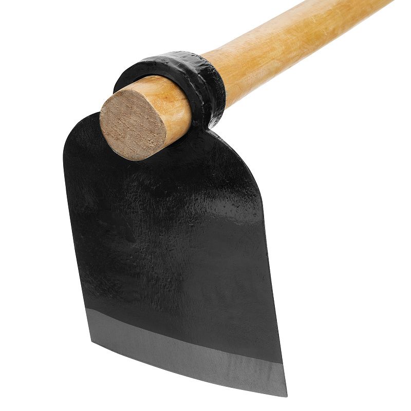 Кетмень, 148 х 243 х 900 мм, цельнокованый, деревянный лакированный черенок, Сибртех 62367