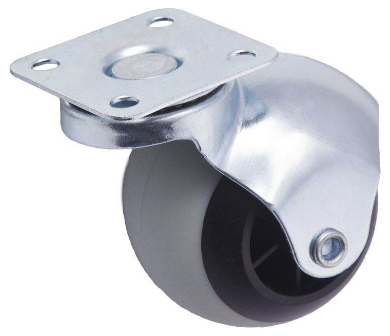 Колесо меб. VINTAGE d50 h63 с площадкой, бронза/черный AKS 122740