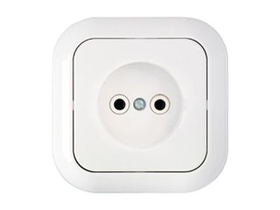 Розетка 1-ая (скрытая, б/з) белая, Гармония, Bylectrica РС16-228