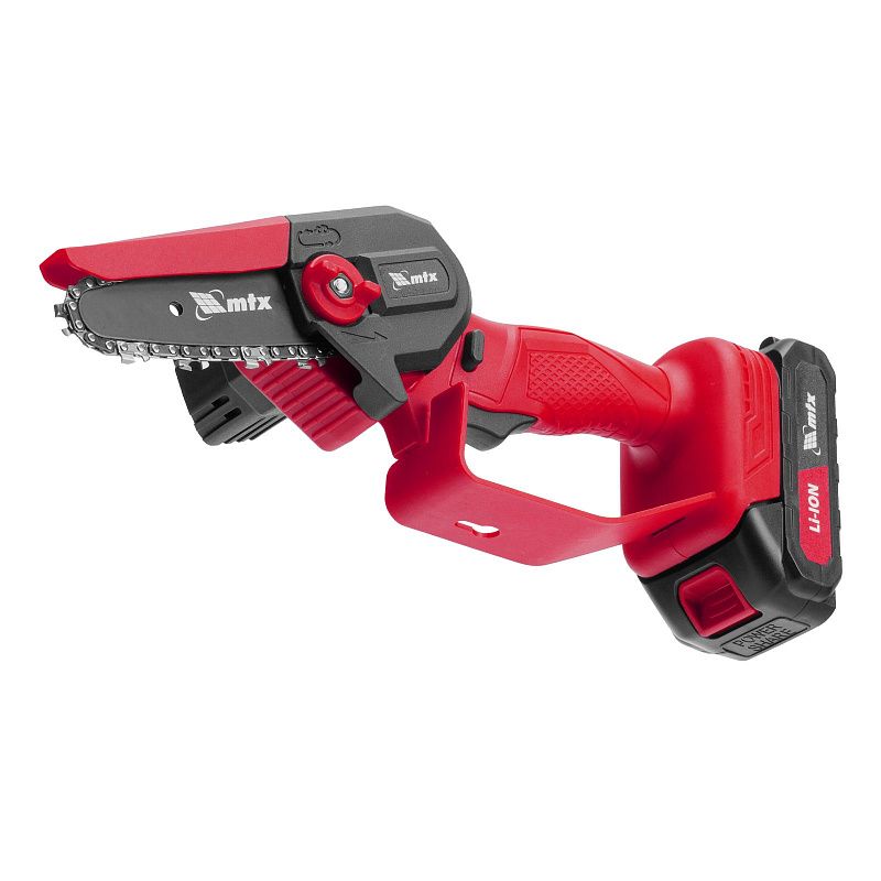 Цепная мини-пила аккумуляторная, MCS-100, шина 100 мм, Li-Ion, 20 В MTX 58640