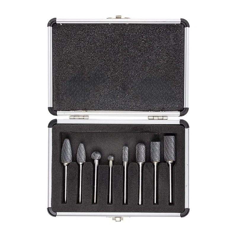 Набор шарошек металлических разнопрофильных по металлу '' PROFI'' 8 пр, Øхвостовика 6 мм RockForce RF-61709