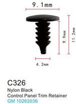 Клипса для крепления внутренней обшивки а/м GM пластиковая, 100 шт Forsage C0326(GM)
