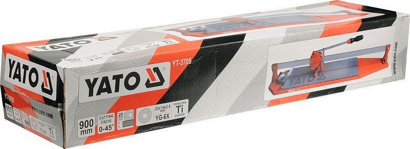 Плиткорез с угломером 900 мм 22x14x2,8 мм Yato YT-3705