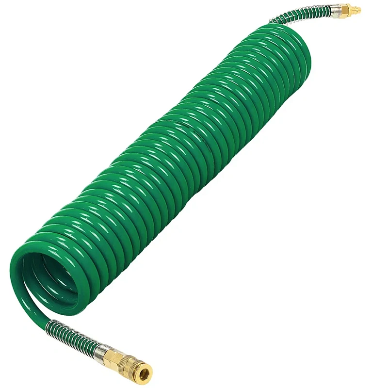 Шланг витой полиуретановый 14х10 мм, 10 м, с быстроразъемами RockForce RF-1410-10M