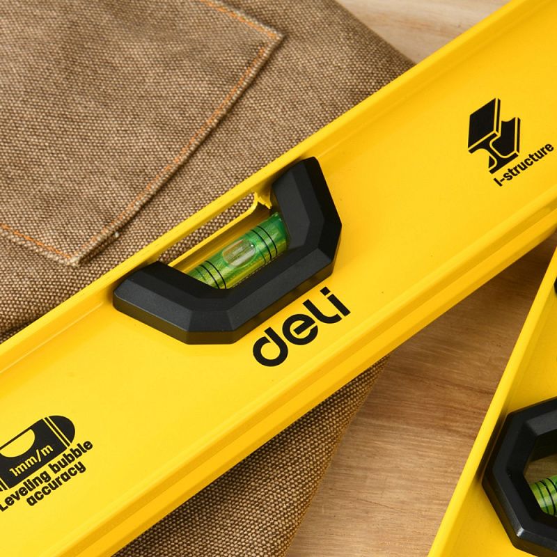 Уровень строительный Deli YS EDL29600G, 600 мм, рельсовый