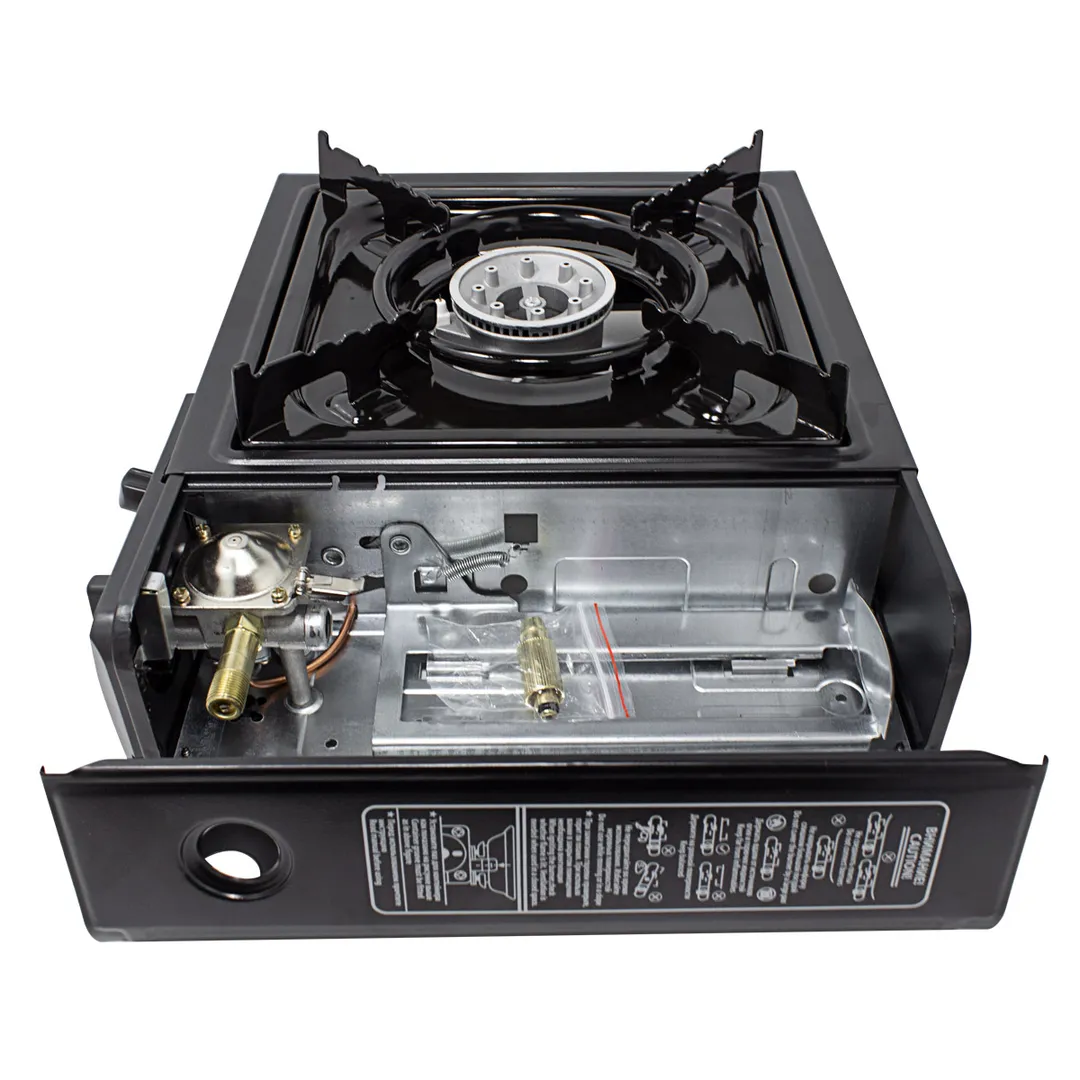 Плита газовая портативная 34х25.5х8.5 см, 2.5кВт, 700°С, расход газа 160г/ч, WMC TOOLS WMC-BDZ-MS155