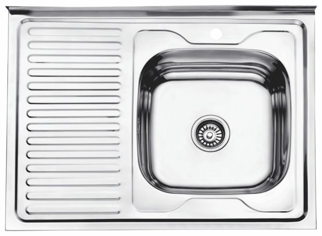 Кухонная мойка из нержавеющей стали, декорированная, правая Ledeme L68060-R