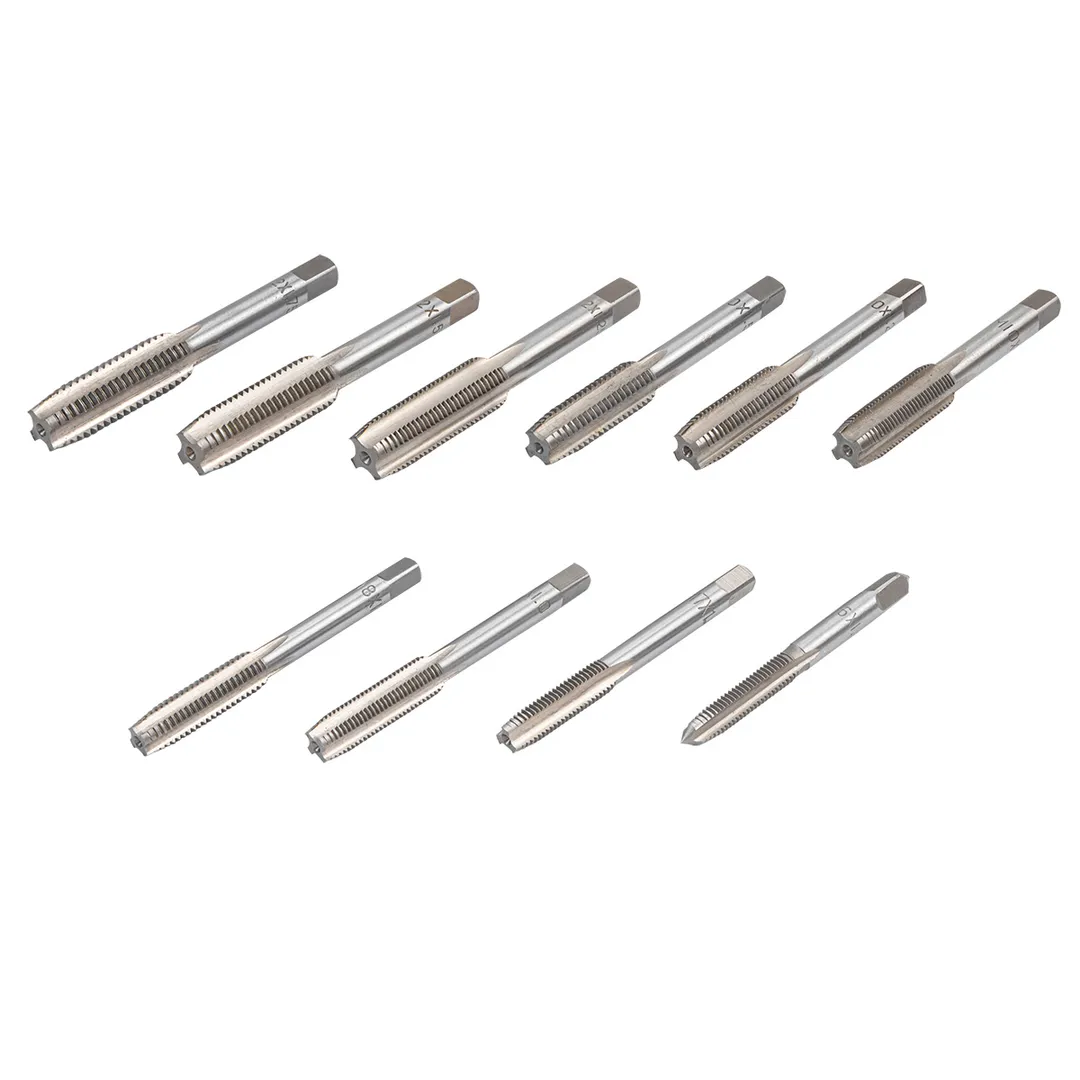 Набор метчиков метрический 10 пр М6х1, М7х1, М8х1/1.25, М10х1/1.25/1.5, М12х1.25/1.5/1.75 JBC JBC-C010-1T