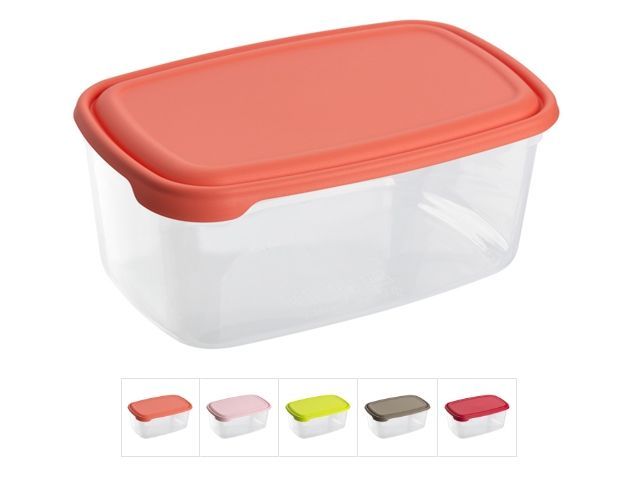 Контейнер пласт. прямоуг. 1,6 л, с крышкой, Stilo, 210х135х85 мм, цвета в ассортименте DRINA 10547