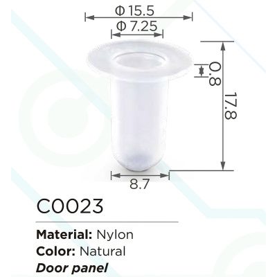 Клипса для крепления внутренней обшивки а/м БМВ пластиковая, 100 шт Forsage C0023(BMW)