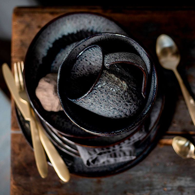 Тарелка "Matera", керамика, 23 см, серый