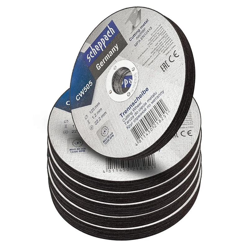 Круг отрезной по металлу 125х1,2х22,2 мм, 60 шт Scheppach Sch-CW505[60шт к-т]