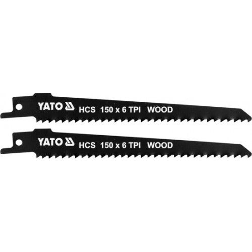 Полотна для сабельной пилы по дереву HCS150 мм. 6TPI (2шт) Yato YT-33922